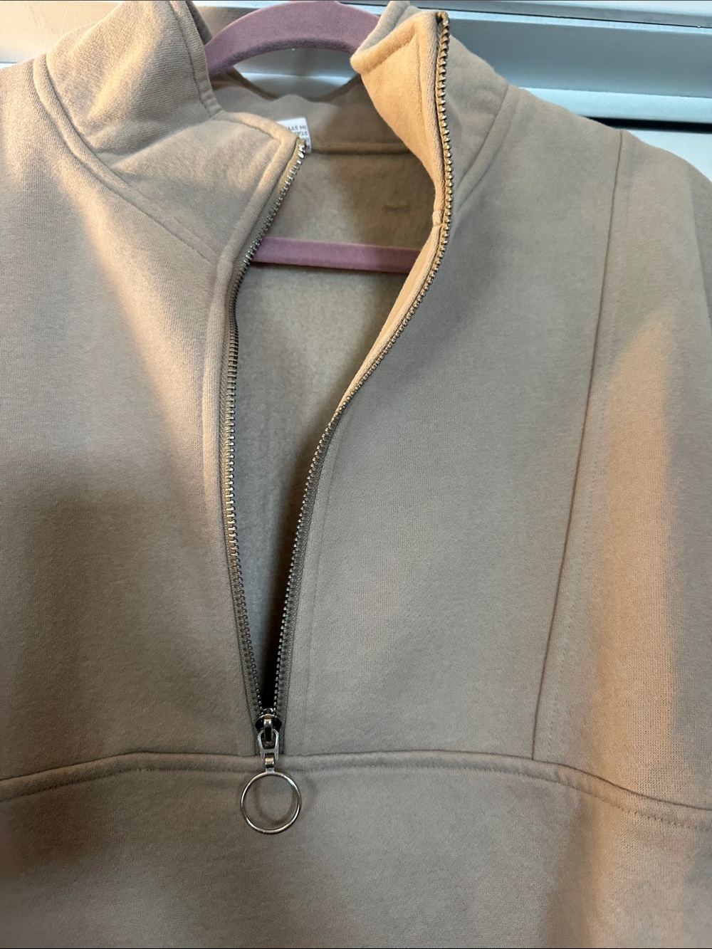 Cozy Camel Fleece Half-Zip Sweatshirt + Shorts Set - Picture 5 of 12